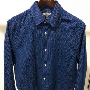 Express - Modern Fit - Dark Blue/ White Dots